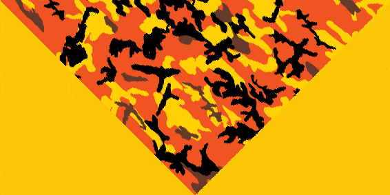 22 x 22 Orange Camo Triangle Bandana 22x30x22 Inch-12 pieces-