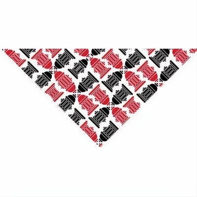  Fire Hydrant Red/Black Triangle Bandana - 22x29x22 Inch-