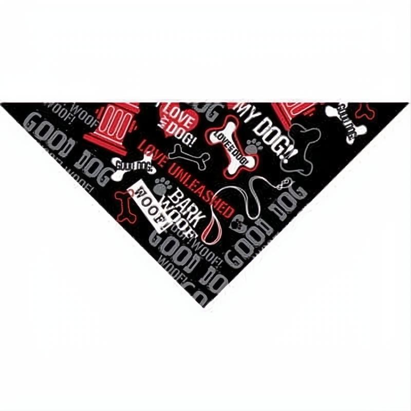 22 x 22 Bark Woof Woof Triangle Bandana 22x29x22 Inch-12 pieces-