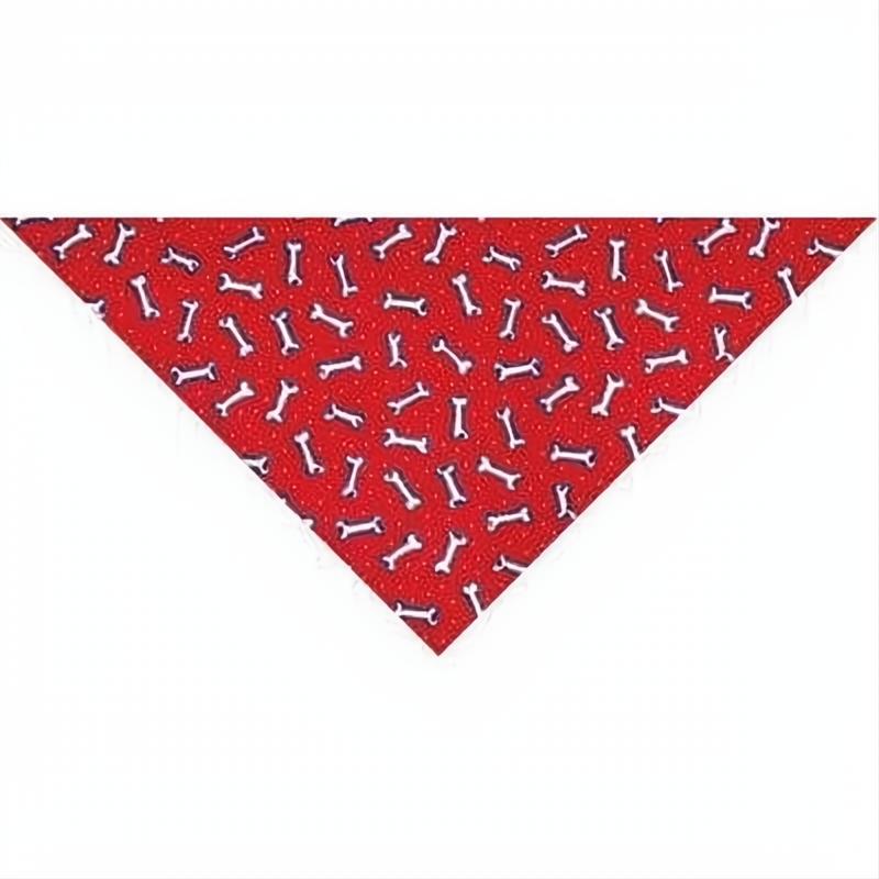 22 x 22 Tossed Bones Red Triangle Bandana 22x29x22 Inch-12 pieces-