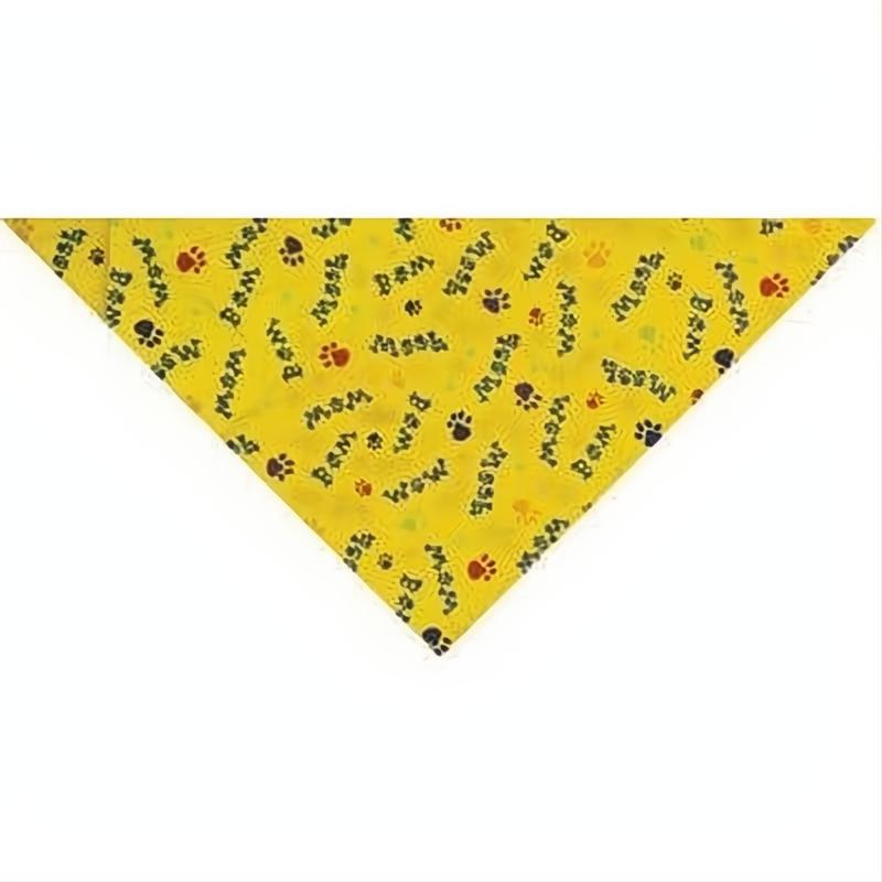 22 x 22 Woof Bow Wow Triangle Bandana 22x29x22 Inch-12 pieces-